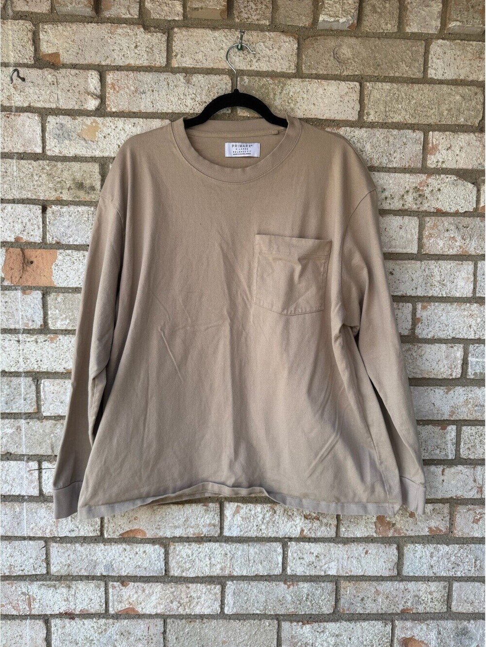 Primark Casual Button-Down Shirts Beige Size XL